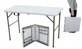 STÓŁ CATERINGOWY SKŁADANY W WALIZKĘ 120x60CM 100KG