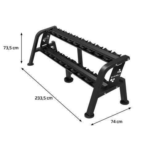 STR47 STOJAK NA HANTLE DWURZĘDOWY 10 PAR COMMERCIAL HMS