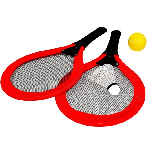 ZESTAW 2 RAKIETY LOTKA PIŁKA DO TENISA BADMINTONA ENERO TOYS