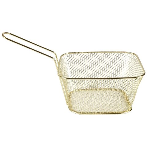 Grupa Orion Sp. z o.o. Koszyk do serwowania smażenia frytek przekąsek stalowy złoty