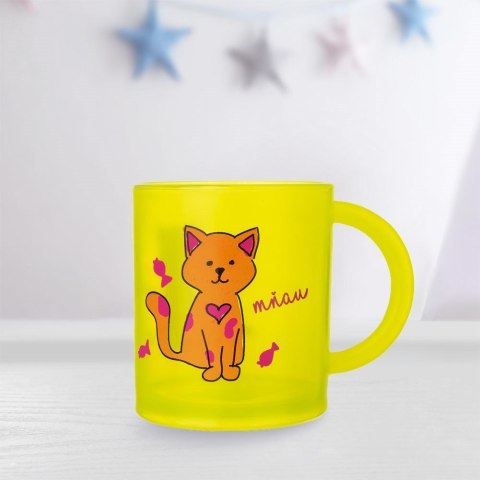 Grupa Orion Sp. z o.o. Kubek dla Dziecka Kot 260 ml ORION Kolorowy Wytrzymały do Zmywarki