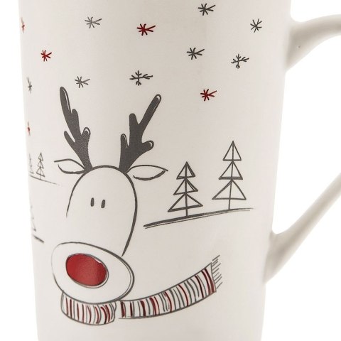 Grupa Orion Sp. z o.o. Kubek Porcelanowy 430 ml ORION Renifer Świąteczny do Zmywarki Mikrofalówki