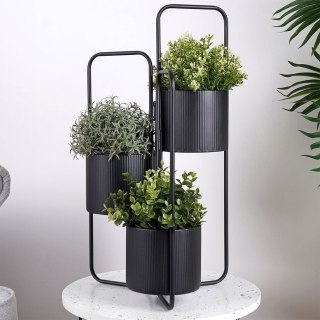 Grupa Orion Sp. z o.o. Kwietnik Stojak na Kwiaty Metalowy Kaskada 3-poziomowy VILDE 33x24x57 cm