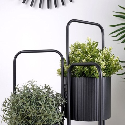 Grupa Orion Sp. z o.o. Kwietnik Stojak na Kwiaty Metalowy Kaskada 3-poziomowy VILDE 33x24x57 cm