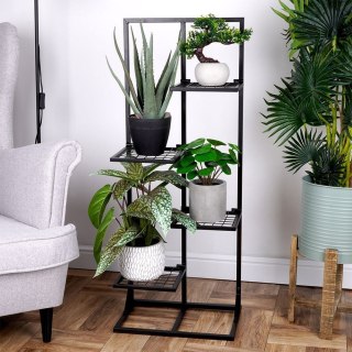 Grupa Orion Sp. z o.o. Kwietnik Stojak na Kwiaty 4-Poziomowy Kaskada Metalowy Loft VILDE 102 cm