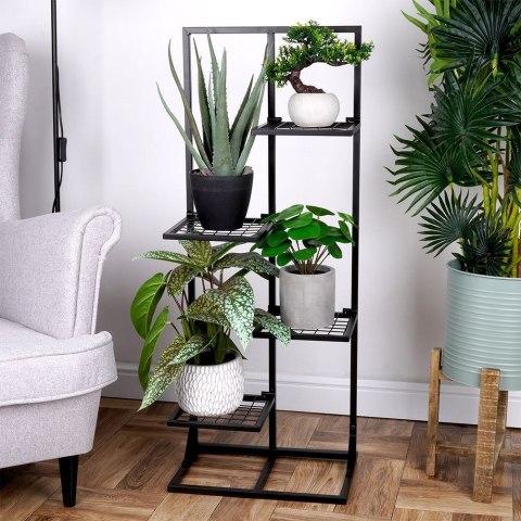 Grupa Orion Sp. z o.o. Kwietnik Stojak na Kwiaty 4-Poziomowy Kaskada Metalowy Loft VILDE 102 cm