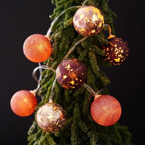 Grupa Orion Sp. z o.o. Lampki Bombki Świecące 10 led Fioletowe 4 cm ORION na Baterie