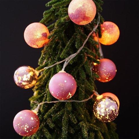 Grupa Orion Sp. z o.o. Lampki bombki świecące 10 LED różowe 4 cm