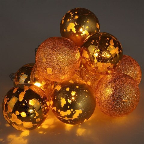 Grupa Orion Sp. z o.o. Lampki bombki świecące 10 LED złote 4 cm