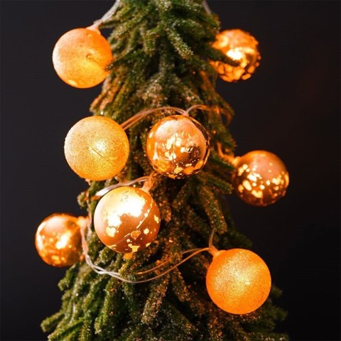 Grupa Orion Sp. z o.o. Lampki bombki świecące 10 LED złote 4 cm