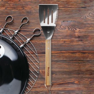 Grupa Orion Sp. z o.o. Łopatka do Grilla Stal Nierdzewna 40,5 x 10 cm z Drewnianą Rączką VAGGAN