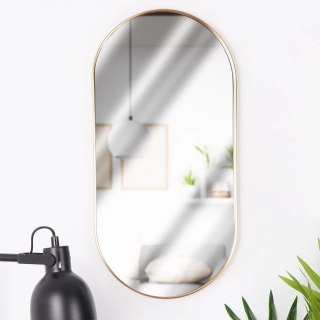 Grupa Orion Sp. z o.o. Lustro Ścienne Owalne Złota Rama 50 x 25 cm Pionowo Poziomo VILDE