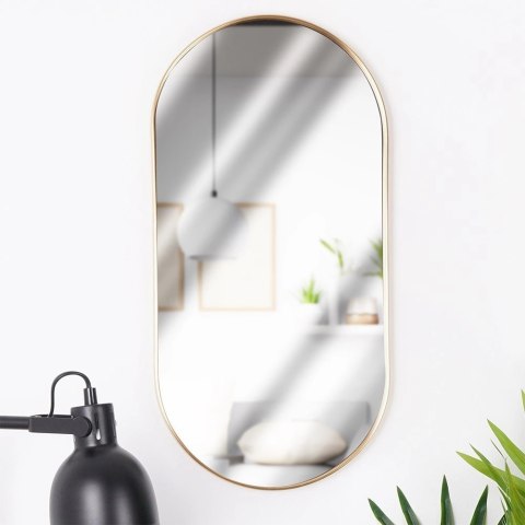 Grupa Orion Sp. z o.o. Lustro Ścienne Owalne Złota Rama 50 x 25 cm Pionowo Poziomo VILDE