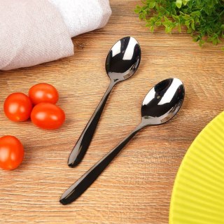 Grupa Orion Sp. z o.o. Łyżeczki do Herbaty Stal Nierdzewna Czarne BLACK 2 Szt. 14,5 cm ORION