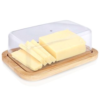 Grupa Orion Sp. z o.o. Maselnica maselniczka bambusowa z przezroczystą pokrywką pojemnik na masło