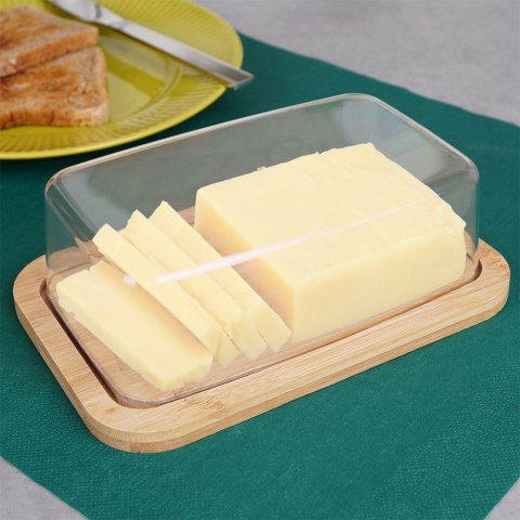 Grupa Orion Sp. z o.o. Maselnica maselniczka bambusowa z przezroczystą pokrywką pojemnik na masło