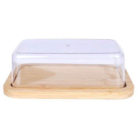 Grupa Orion Sp. z o.o. Maselnica maselniczka bambusowa z przezroczystą pokrywką pojemnik na masło