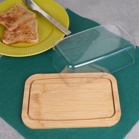 Grupa Orion Sp. z o.o. Maselnica maselniczka bambusowa z przezroczystą pokrywką pojemnik na masło