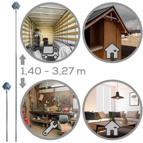 Grupa Orion Sp. z o.o. Miotła Teleskopowa do Kurzu i Pajęczyn Trójkątna Solidna VILDE 140-327 cm