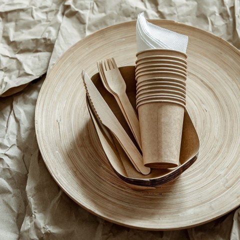 Grupa Orion Sp. z o.o. Noże Jednorazowe Drewniane 16,5 cm 20 szt. Biodegradowalne VILDE