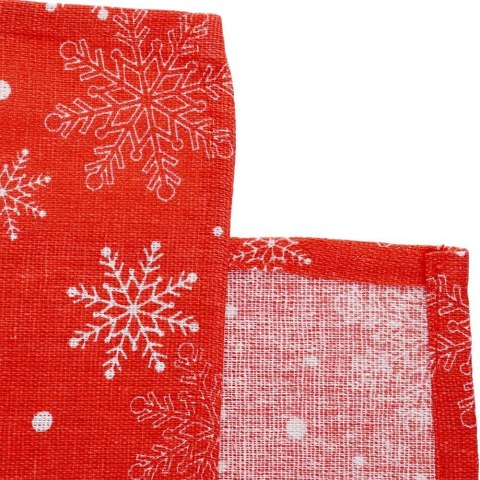 Grupa Orion Sp. z o.o. Obrus Plamoodporny Czerwony 180 x 130 cm Płatki Śniegu EXCELLENT HOUSEWARE
