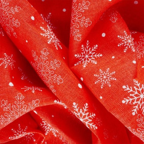 Grupa Orion Sp. z o.o. Obrus Plamoodporny Czerwony 180 x 130 cm Płatki Śniegu EXCELLENT HOUSEWARE