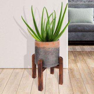 Grupa Orion Sp. z o.o. Osłonka na Doniczkę na Stojaku Stalowa Retro Dekoracyjna ORION 24 x 36 cm