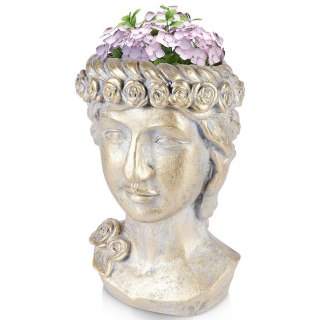 Grupa Orion Sp. z o.o. Osłonka na Doniczkę Złota Głowa Ozdobna Dekoracyjna VILDE 33 cm