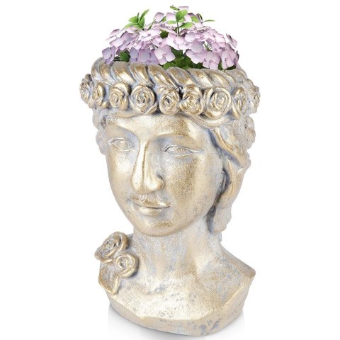 Grupa Orion Sp. z o.o. Osłonka na Doniczkę Złota Głowa Ozdobna Dekoracyjna VILDE 33 cm