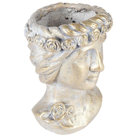 Grupa Orion Sp. z o.o. Osłonka na Doniczkę Złota Głowa Ozdobna Dekoracyjna VILDE 33 cm