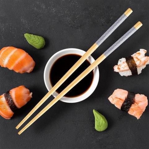 Grupa Orion Sp. z o.o. Pałeczki do Sushi Bambusowe 8 szt 24 cm EXCELLENT HOUSEWARE Dekorowane