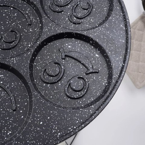 Grupa Orion Sp. z o.o. Patelnia do Jajek Placków Granitowa Nieprzywierająca 7 Otworów VILDE 26 cm