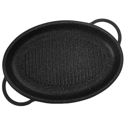 Grupa Orion Sp. z o.o. Patelnia Grillowa Granitowa 43 x 28 x 6 cm ORION z Dozownikiem Pokrywa