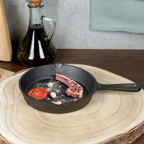 Grupa Orion Sp. z o.o. Patelnia Żeliwna Mała 15 cm VILDE Cast Line na Indukcję Grill