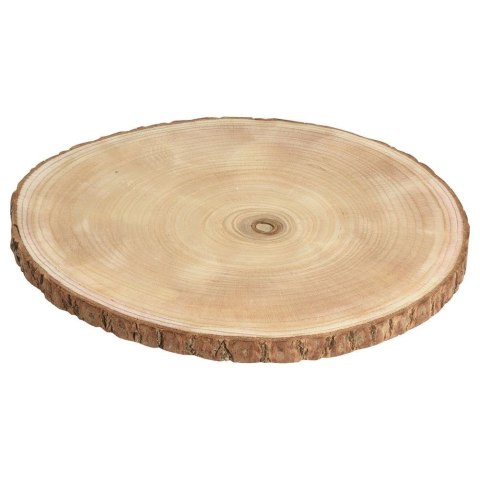 Grupa Orion Sp. z o.o. Podstawka Taca Plaster Drewna Naturalna 35 x 2,5 cm VILDE Ozdoba Boho