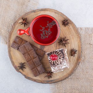 Grupa Orion Sp. z o.o. Podstawka Taca Plaster Drewna Naturalna 35 x 2,5 cm VILDE Ozdoba Boho