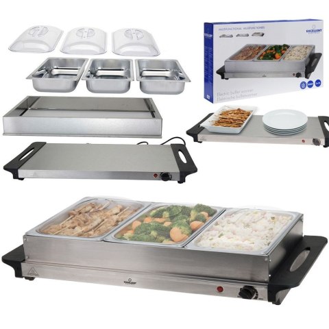 Grupa Orion Sp. z o.o. Podgrzewacz Elektryczny Bufet 3 Wkłady 65 x 27 cm EXCELLENT ELECTRICS