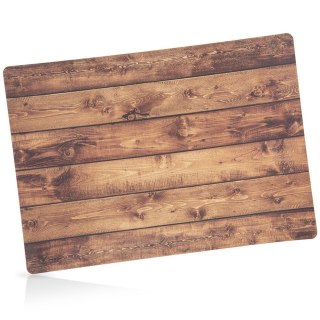 Grupa Orion Sp. z o.o. Podkładka na Stół Wzór Deska Ciemna 43 x 30 cm ORION Mata PCV