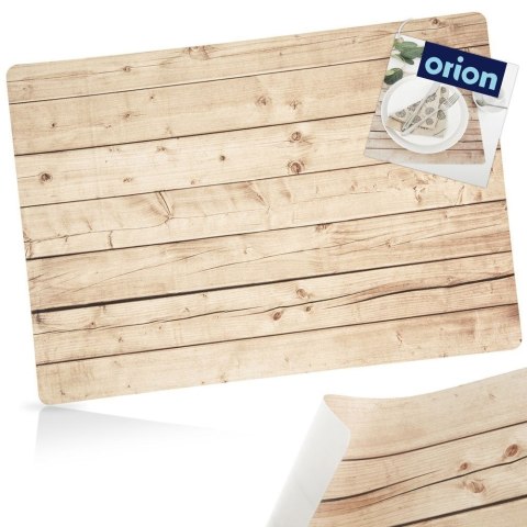Grupa Orion Sp. z o.o. Podkładka na Stół Wzór Deska Beżowa 43 x 30 cm ORION Mata PCV
