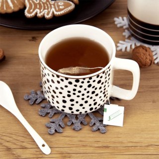 Grupa Orion Sp. z o.o. Podstawki pod Kubek Filcowe Płatek Śniegu 6 szt. 13,5 cm ORION Szare