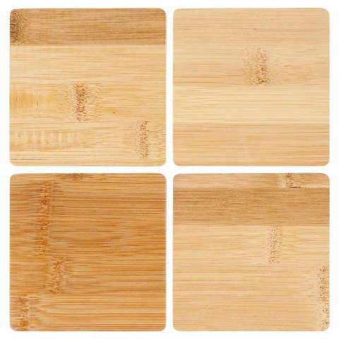 Grupa Orion Sp. z o.o. Podstawki pod Kubek Bambusowe Kwadratowe 4 szt. 9,7 cm EXCELLENT HOUSEWARE