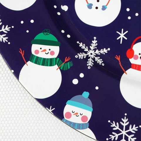 Grupa Orion Sp. z o.o. Podtalerz Świąteczny Bałwan Granatowy 33 cm VILDE Dekoracja Stołu