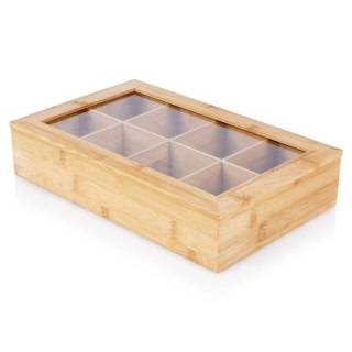Grupa Orion Sp. z o.o. Organizer na Herbatę Bambusowy EXCELLENT HOUSEWARE 32 x 20 x 6,5 cm 8 el.