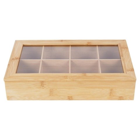 Grupa Orion Sp. z o.o. Organizer na Herbatę Bambusowy EXCELLENT HOUSEWARE 32 x 20 x 6,5 cm 8 el.