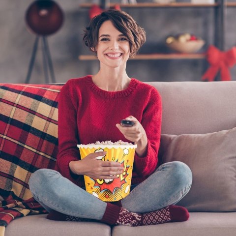 Grupa Orion Sp. z o.o. Pojemnik na Popcorn Chipsy Piłkarski 2,3 L ORION Goal 17 x 14 cm