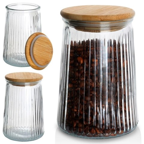 Grupa Orion Sp. z o.o. Pojemnik na produkty sypkie szklany z pokrywką i uszczelką 950 ml