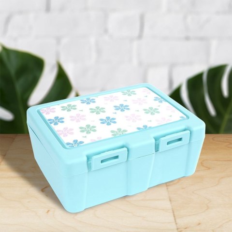 Grupa Orion Sp. z o.o. Pojemnik Lunchbox Dzielony Zestaw Sztućce 1 L ORION z Klipsami 18 x 14 cm