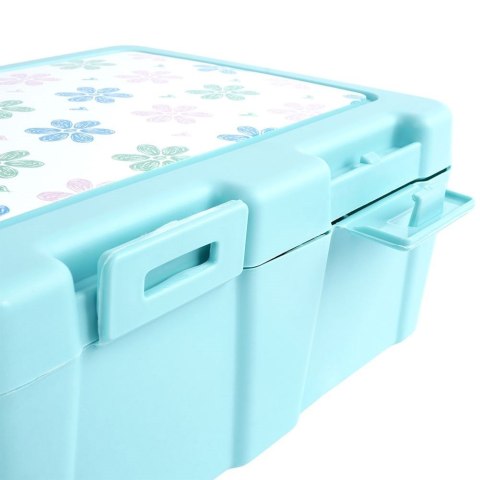 Grupa Orion Sp. z o.o. Pojemnik Lunchbox Dzielony Zestaw Sztućce 1 L ORION z Klipsami 18 x 14 cm