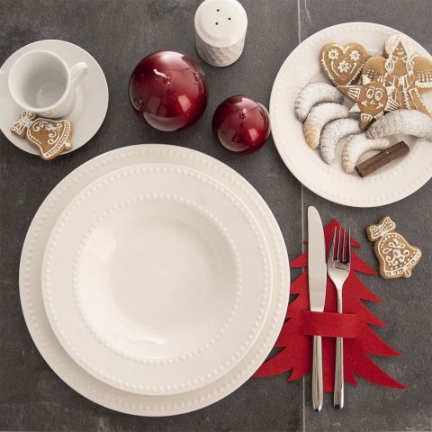 Grupa Orion Sp. z o.o. Zestaw 2 Pokrowce Etui na Sztućce Filc ORION Dekoracja Choinka 18 cm