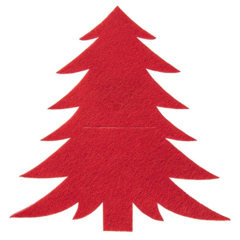 Grupa Orion Sp. z o.o. Zestaw 2 Pokrowce Etui na Sztućce Filc ORION Dekoracja Choinka 18 cm